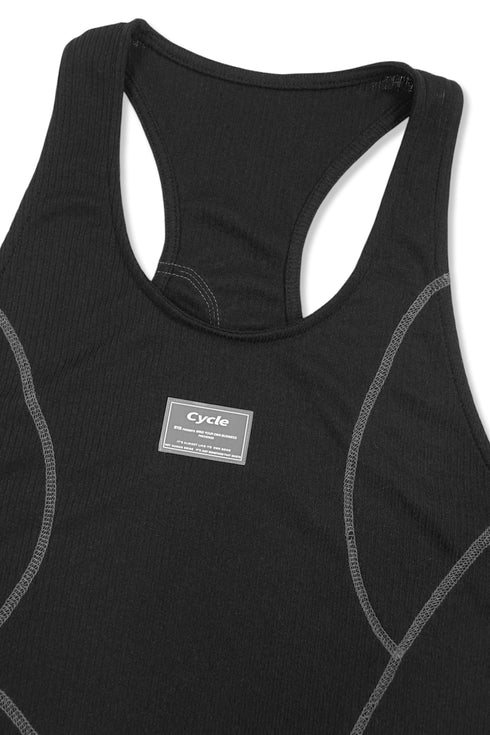 EXPOSED SEAMS TANK TOP -BLACK- *Last1
